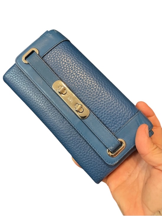 Coach Handbags - REHAB COACH Blue Pebbled
Leather Wallet with Silver Hardware - PEELING inside